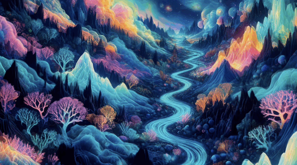 A cosmic mandala pulsing in the void, the beginning of the Sacred Code immersive trippy background video.